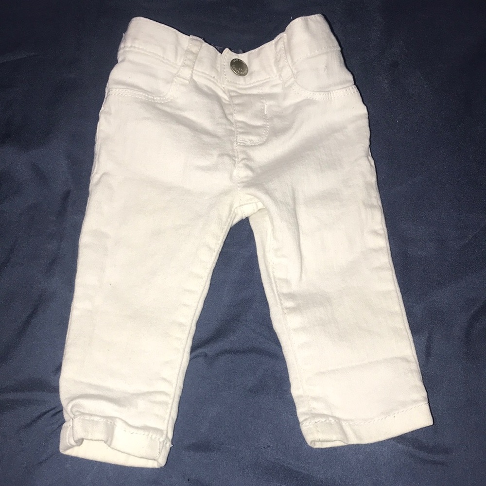 Old Navy White Skinny Jeans 3-6mos